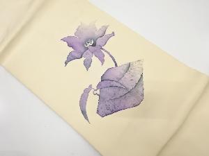 作家物　塩瀬花に菱模様名古屋帯